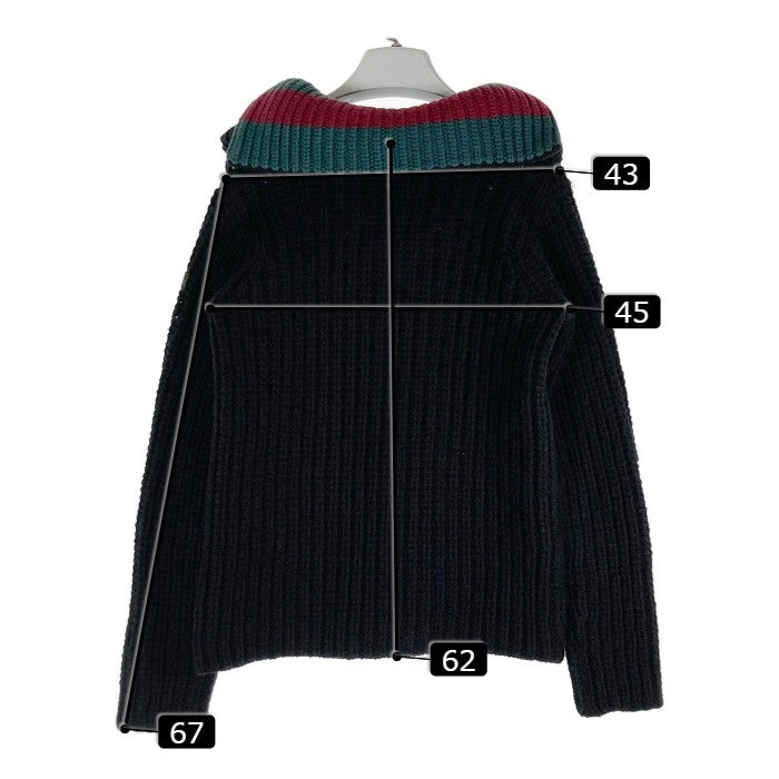 TMT ティーエムティー HANDKNIT LOW GUAGE PEA COAT ハンドニットローゲージ Pコート 2019AW ブラック sizeM 瑞穂店