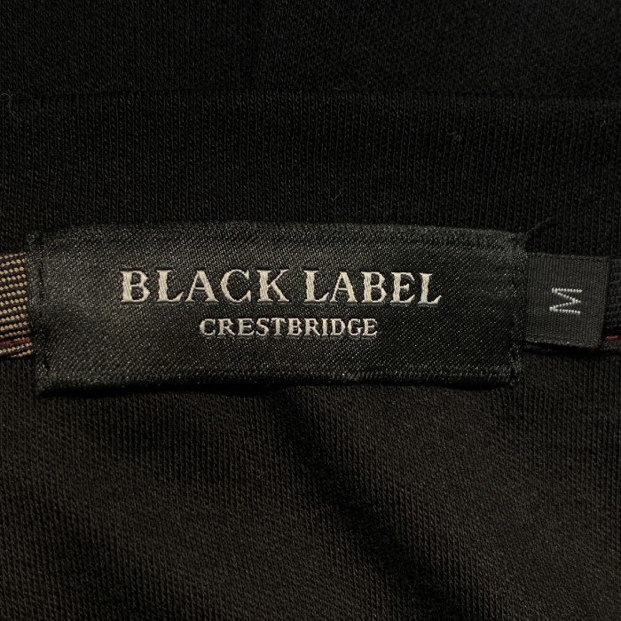 BLACK LABEL CRESTBRIDGE ブラックレーベル クレストブリッジ ロングスリーブTシャツ チェック切替 ブラック 51P88-578-09 Size M 福生店