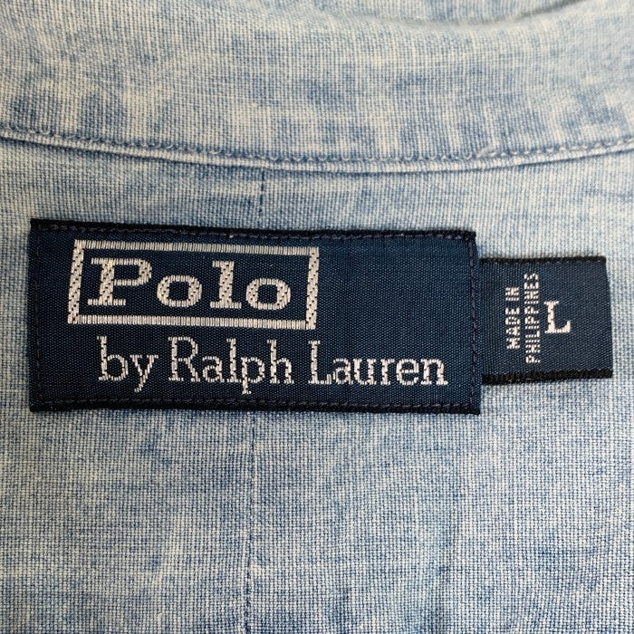 Polo by Ralph Lauren ポロラルフローレン エポーレット デニムシャツ シャンブレー Size L 福生店
