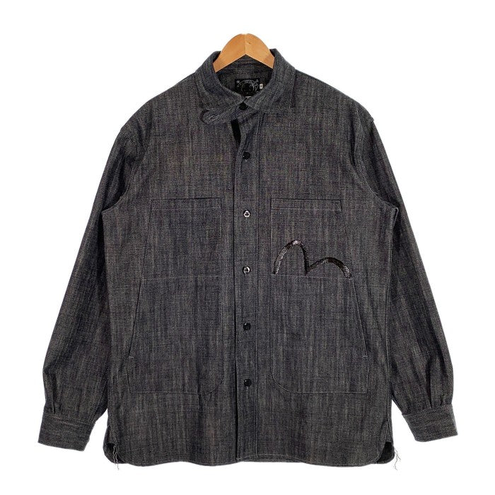 EVISU エヴィス ブラックシャンブレー シャツ ジャケット Size 44 福生店