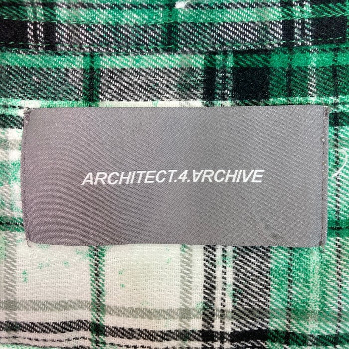 Architect.4.Archive エーフォーエー 21400LH カジュアルシャツ 長袖 チェック グリーン sizeF 瑞穂店