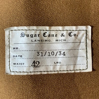 SUGAR CANE シュガーケーン FICTION ROMANCE 13oz CANVAS HUNTING JACKET キャンバス ハンティングジャケット ブラウン SC13705 Size 42 福生店