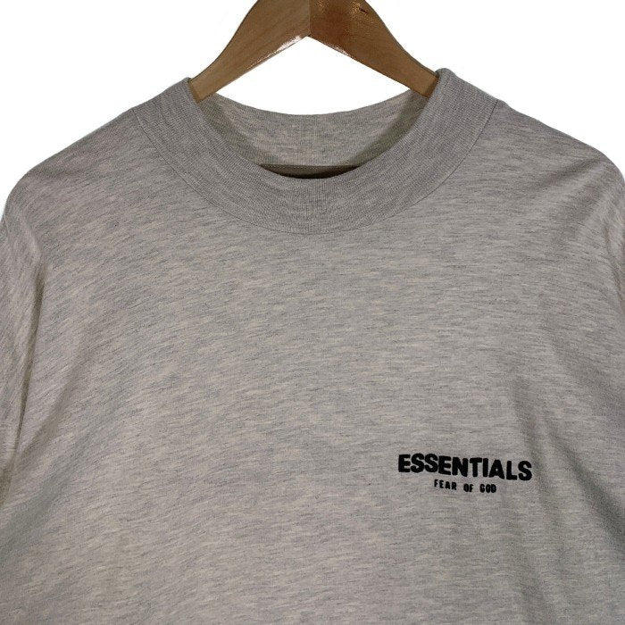 ESSENTIALS エッセンシャルズ フロッキーロゴプリント ロングスリーブ Ｔシャツ オートミール Size Ｌ 福生店