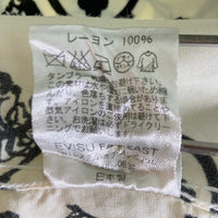 EVISU エヴィス 家紋ドクロ 総柄アロハシャツ ホワイト size44 瑞穂店