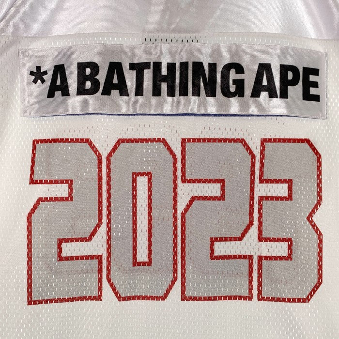A BATHING APE アベイシングエイプ 23SS Football Jersey フットボールジャージ ゲームシャツ ホワイト Size XL  福生店