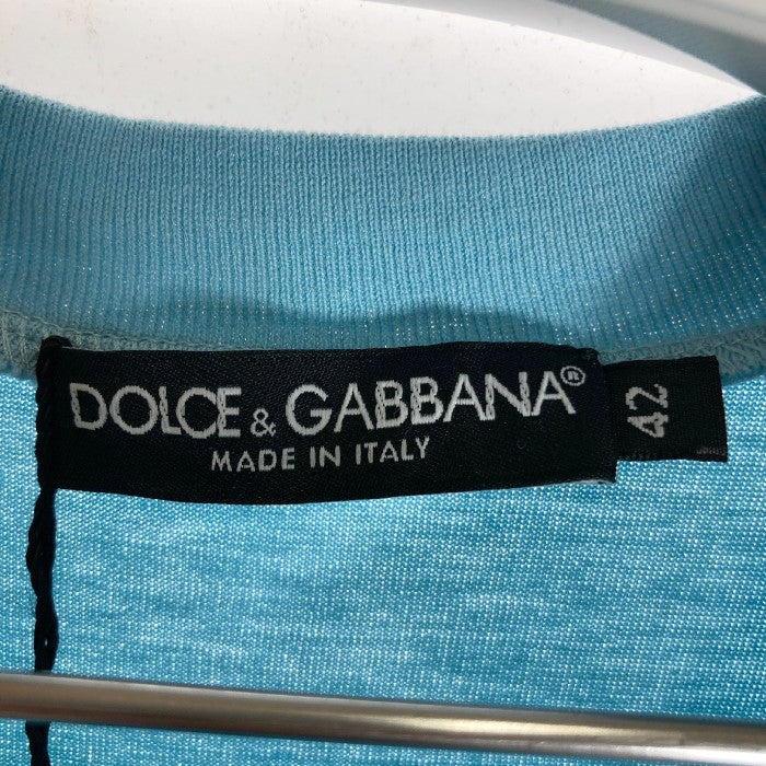 DOLCE&GABBANA  ドルチェ＆ガッバーナ マーロンブランド プリント ノースリーブ ライトブルー size42 瑞穂店