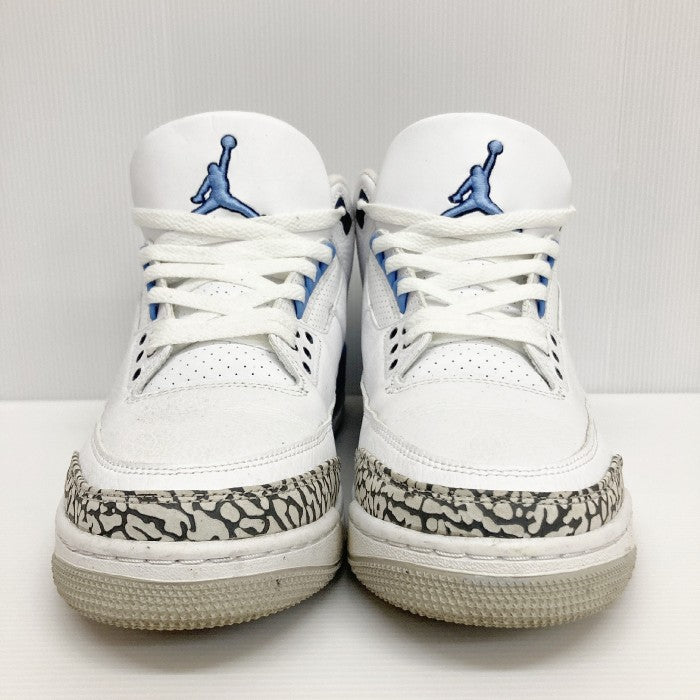 NIKE ナイキ AIR JORDAN 3 RETRO エアジョーダン 3 レトロ スニーカー CT8532-104 UNC ホワイト・バローブルー size27.5cm 瑞穂店