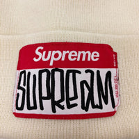 Supreme シュプリーム 21AW Gonz Nametag Beanie ニット帽 ビーニー ホワイト 瑞穂店