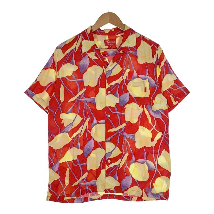 SUPREME シュプリーム 18SS  Lily Rayon Shirt リリィ レーヨンシャツ 百合 レッド Size M 福生店