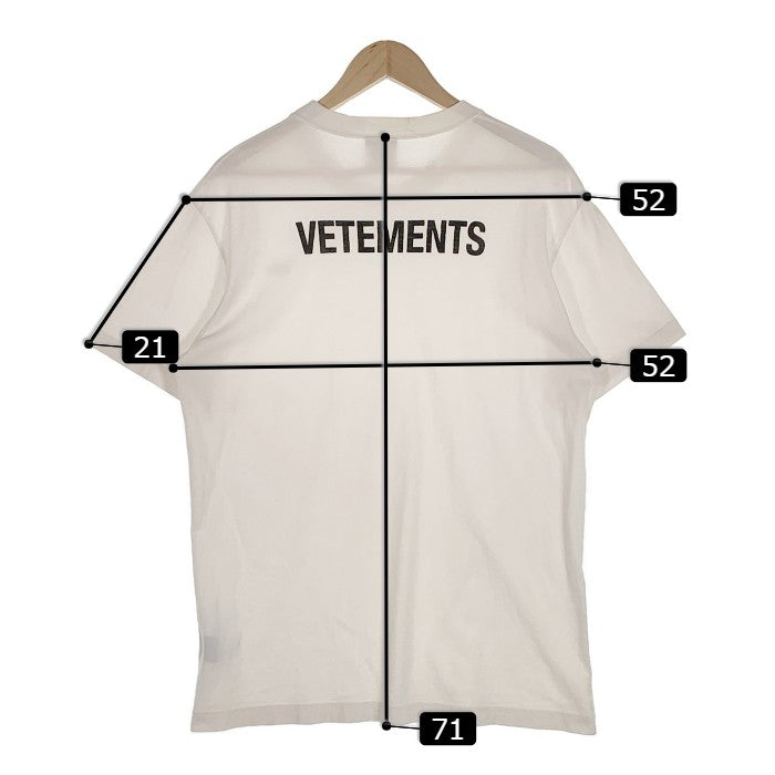 VETEMENS ヴェトモン 18SS STAFF TEE スタッフ ロゴ Tシャツ ホワイト Size L 福生店