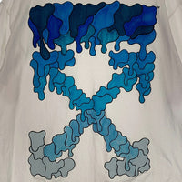 OFF-WHITE オフホワイト 21SS Blue Marker S/S Over Tee ブルーマーカー オーバーサイズ Tシャツ ホワイト OMAA038S21JER001 Size XS 福生店