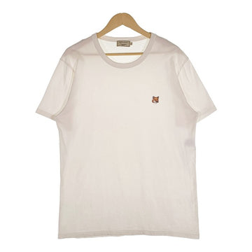 MAISON KITSUNE メゾンキツネ ワンポイント ワッペン Tシャツ ホワイト Size XL 福生店