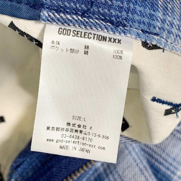 GOD SELECTION XXX ゴッドセレクショントリプルエックス チェック フランネルパンツ ブルー Size L 福生店