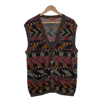 MISSONI ミッソーニ CASHMERE VEST カシミヤ ニットベスト Vネック マルチ Size 48 福生店