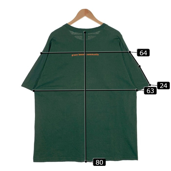 ANTI COUNTRY CLUB アンタイカントリークラブ John Masters ジョンマスターオーガニック プリントTシャツ グリーン Size 2XL 福生店