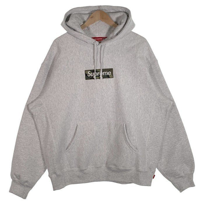 Supreme カモフラージュロゴ パーカー グレー Supreme シュプリーム 23AW Box Logo Hooded Sweatshirt ボックスロゴ