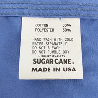 SUGAR CANE シュガーケーン USA製 コットン ワークシャツ 半袖 ブルー Size M 福生店