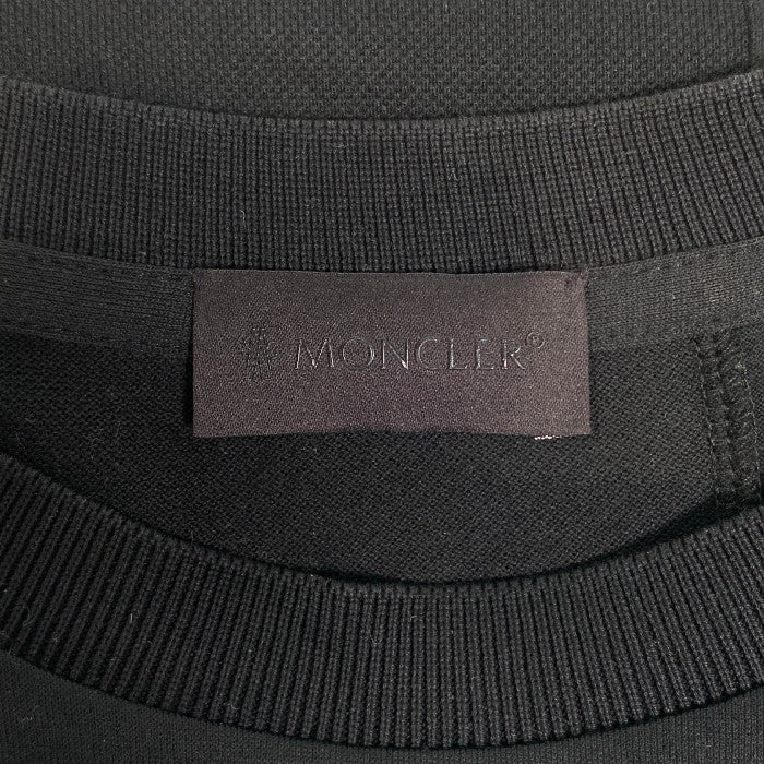 MONCLER モンクレール 21年 MAGLIA T-SHIRT ラバーワッペン バックプリント Tシャツ ブラック Size L 福生店