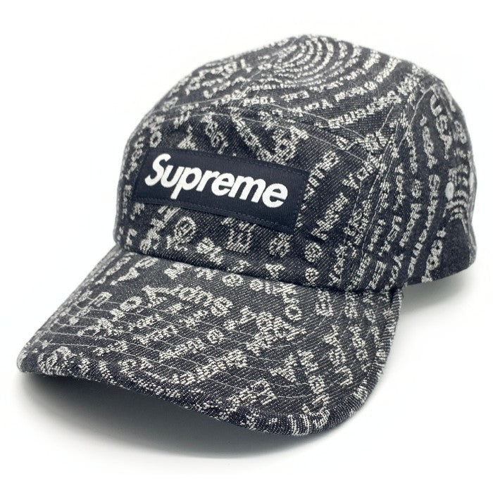 SUPREME シュプリーム 21AW Circles Jacquard Denim Camp Cap サークルジャガードデニムキャンプキャップ ブラック 福生店