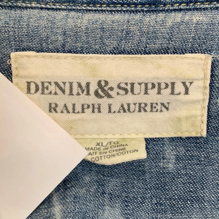 DENIM＆SUPPLY RALPH LAUREN デニム＆サプライ ラルフローレン ブリーチデニム ウエスタンシャツ Size XL 福生店
