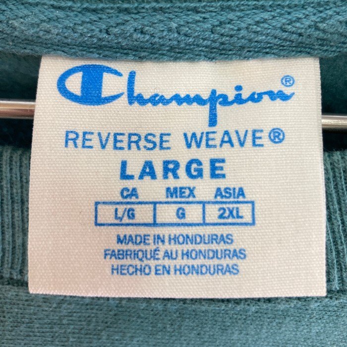 CHAMPION チャンピオン REVERSE WEAVE リバースウィーブ クル―ネックスウェット ターコイズ sizeL 瑞穂店