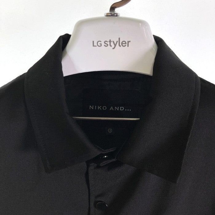 niko and...  ニコアンド コーチジャケット ポリエステル 無地 ON71MJ04AD BLACK size3 瑞穂店