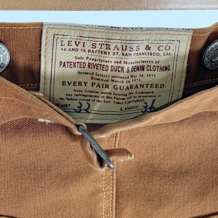 LEVI'S リーバイス Lot 1873 ブラウンダック ワークパンツ サスペンダーボタン 米国製 Size 32 福生店