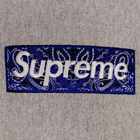 SUPREME シュプリーム 19AW Bandana Box Logo Hooded Sweatshirt バンダナボックスロゴ スウェットパーカー グレー Size S 福生店