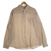 pelle pelle ペレペレ チェックシャツ 長袖 ベージュ ポリエステル レーヨン Size L 福生店