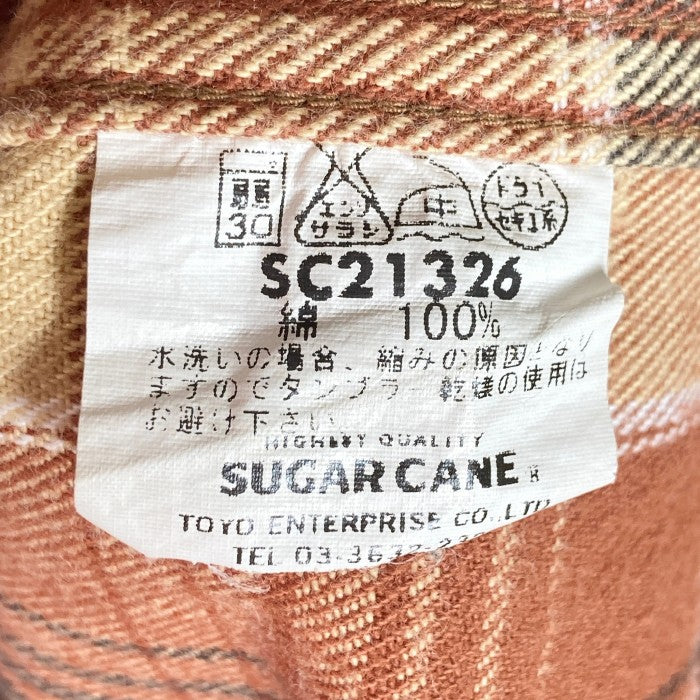 SUGAR CANE シュガーケーン SC21326 チェックシャツ ブラウン×ベージュ sizeM 瑞穂店