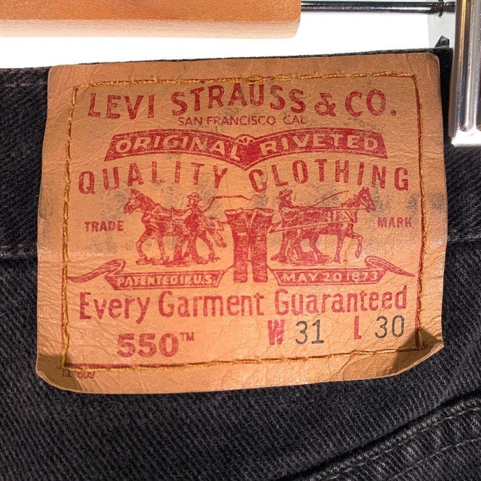 Levi's リーバイス 550 ブラックデニム テーパードパンツ 先染め ブラック カナダ製 Size 31 福生店