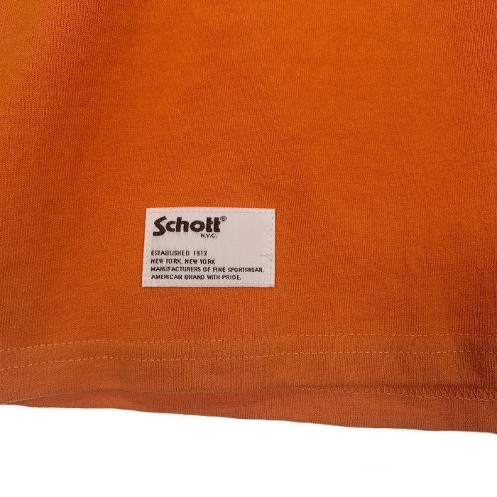 Schott ショット プリント ロングスリーブTシャツ オレンジ 782-3230013 Size M 福生店