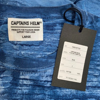 CAPTAINS HELM キャプテンズヘルム 22SS TIE DYE STRIPE TEE タイダイ ストライプ Tシャツ ブルー Size L 福生店