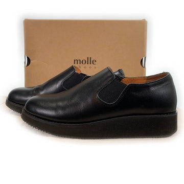 molle shoes モールシューズ SHORT SIDE GORE ショートサイドゴア レザースリッポンシューズ ブラック MLS210301-2 Size 26cm 福生店