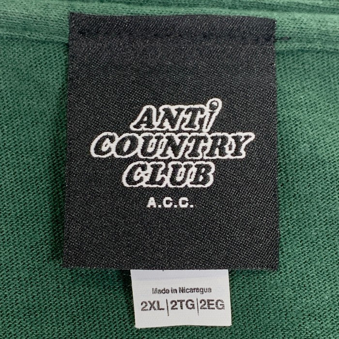 ANTI COUNTRY CLUB アンタイカントリークラブ John Masters ジョンマスターオーガニック プリントTシャツ グリーン Size 2XL 福生店