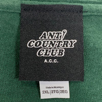 ANTI COUNTRY CLUB アンタイカントリークラブ John Masters ジョンマスターオーガニック プリントTシャツ グリーン Size 2XL 福生店
