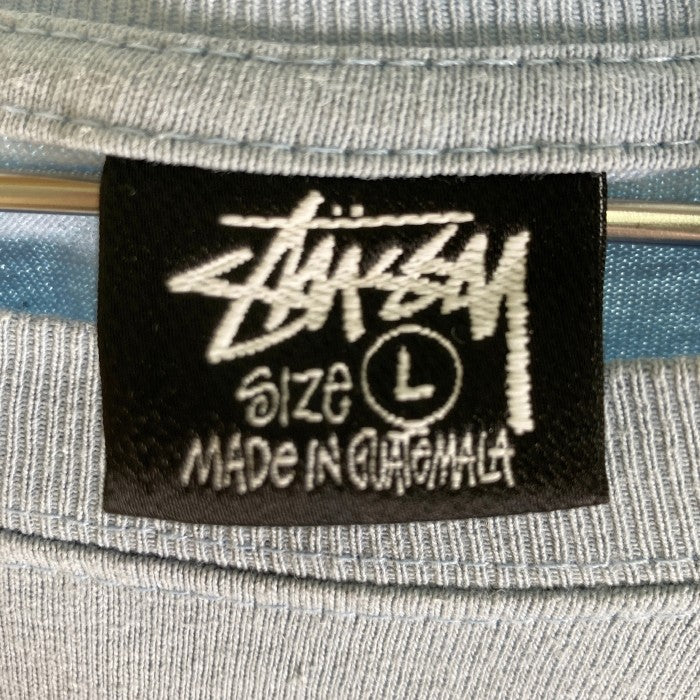 STUSSY ステューシー ロンT 長袖 Post Modern Equipment ロンT 長袖 カットソー トップス ロング ロンティー 水色 sizeL 瑞穂店