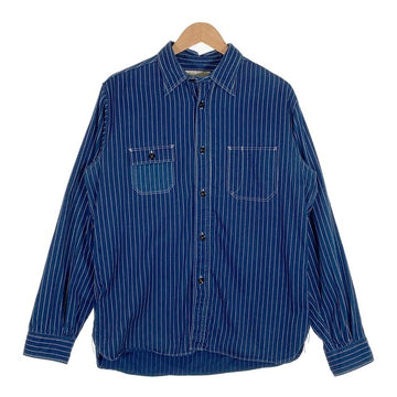 SUGAR CANE シュガーケーン 8.5oz インディゴ ウォバッシュ ワークシャツ ネイビー Size L 福生店