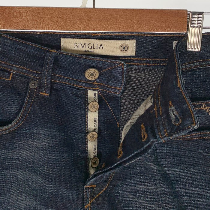 SIVIGLIA シヴィリア USED加工 ストレートデニムパンツ インディゴ S-P021U-70008A-D17 Size 30 福生店