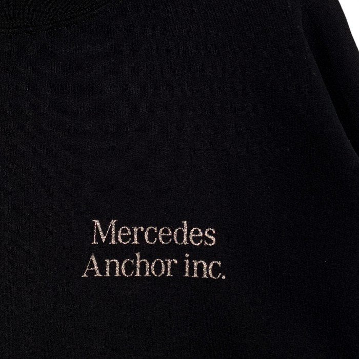 Mercedes Anchor inc. メルセデスアンカーインク グリッターロゴ プリント スウェットクルーネックトレーナー ブラック Size XL 福生店