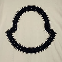 MONCLER モンクレール SS TSHIRT ショートスリーブ Tシャツ プリント スタッズ アイボリー 21SS Size L 福生店