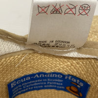 Ecua-Andino panama hats エクアアンディーノ ハンドメイド パナマハット 中折れハット ベージュ sizeM 瑞穂店