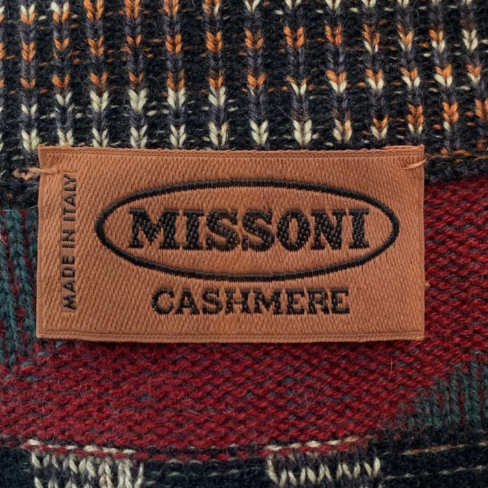 MISSONI ミッソーニ CASHMERE VEST カシミヤ ニットベスト Vネック マルチ Size 48 福生店