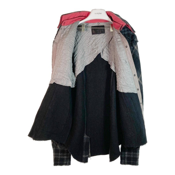L.G.B. ルグランブルー CPO ウール チェック シャツ ジャケット ブラック×グレー系 size2 瑞穂店