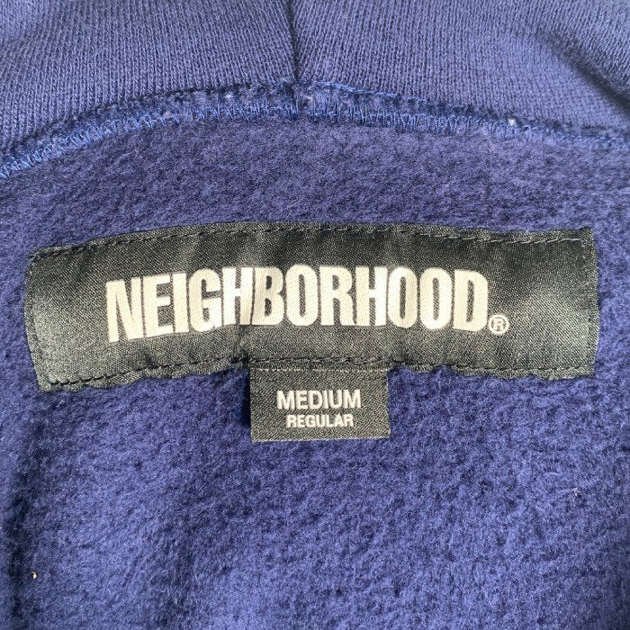 NEIGHBORHOOD ネイバーフッド 22AW CLASSIC-S HOODED LS . CO ロゴ刺繡 プルオーバースウェットパーカー ネイビー 222FPNH-CSM02 Size M 福生店