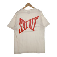 SAINT Mxxxxxx セントマイケル 21SS S/S TEE LOGO ロゴ プリント 刺繡 Tシャツ ホワイト SM-S21-0000-007 Size L 福生店