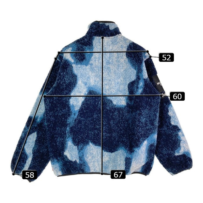 Supreme×The North Face シュプリーム×ノースフェイス NA52100I Bleached Denim Print Fleece  Jacket 21AW フリース ブルー sizeS 瑞穂店