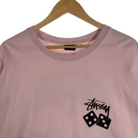 STUSSY ステューシー ダイス プリントTシャツ サイコロ ピンク Size XL 福生店