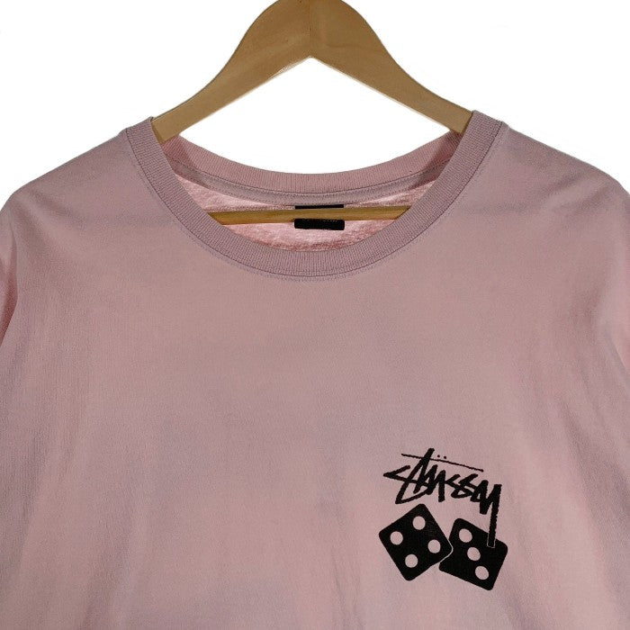 STUSSY ステューシー ダイス プリントTシャツ サイコロ ピンク Size XL 福生店