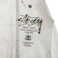 STUSSY ステューシー 22AW WORLD TOUR SHIRT ワールドツアー プリント 長袖シャツ ホワイト Size XL 福生店